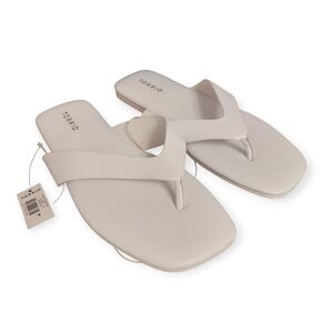 Torrid Square Toe White Thong Beach NWT Sandals - Women's 8WW